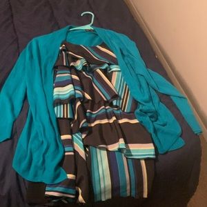 A top with a cardigan to match with it